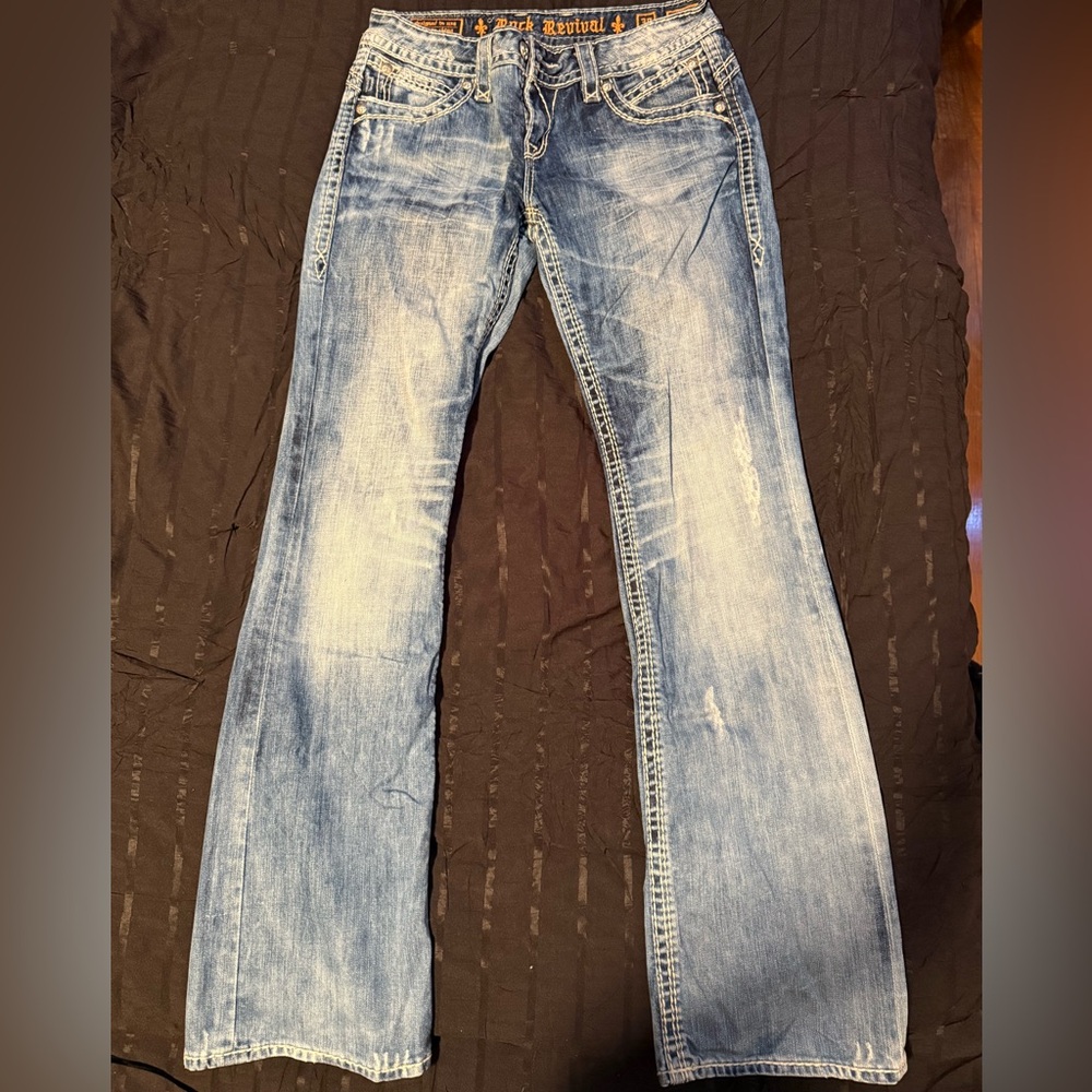 Rock Revival Light Blue Boot Cut Jeans
